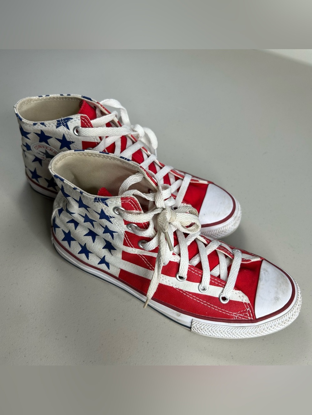 Converse Chuck Taylor All Star High Top Juniors Shoes American USA Flag Size 5